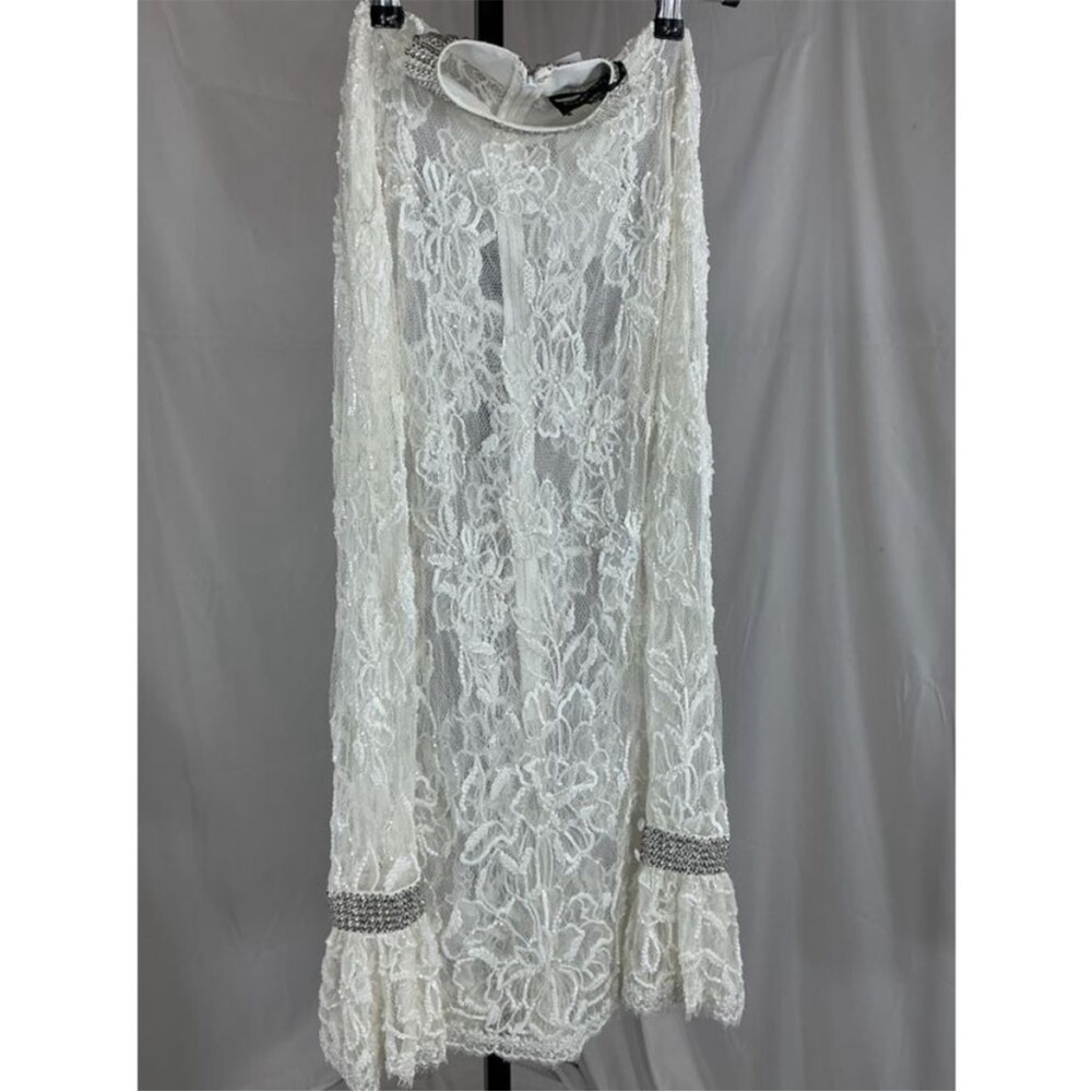 Retrofete White Lace Mini Dress - Picture 2 of 3